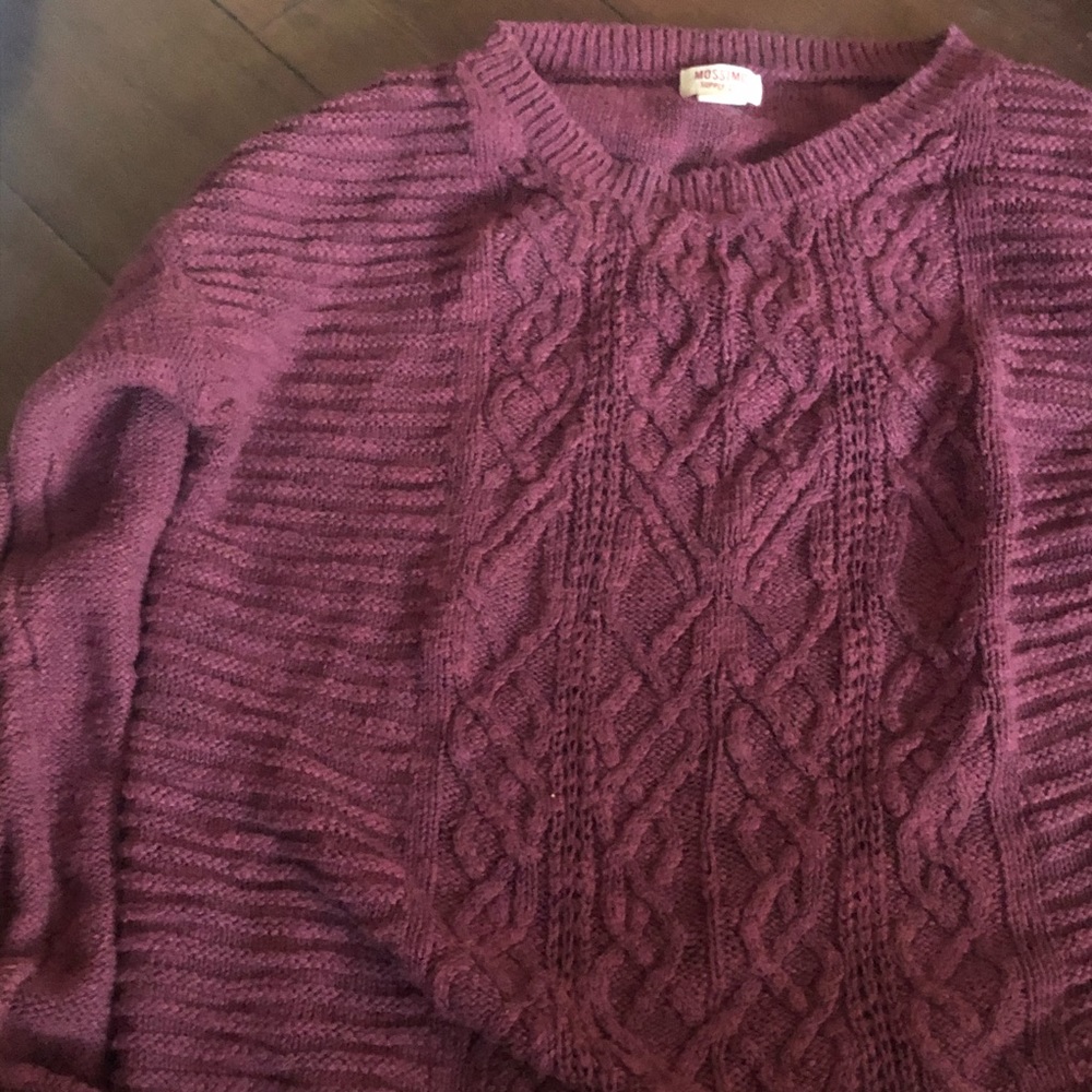 Target maroon cable knit sweater